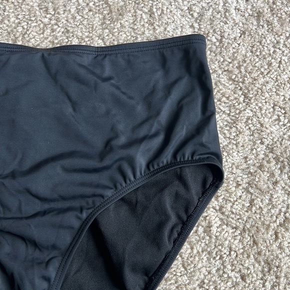 Jantzen Swim Suit bathing suit bottoms black high waist full coverage size 14 - Picture 3 of 10